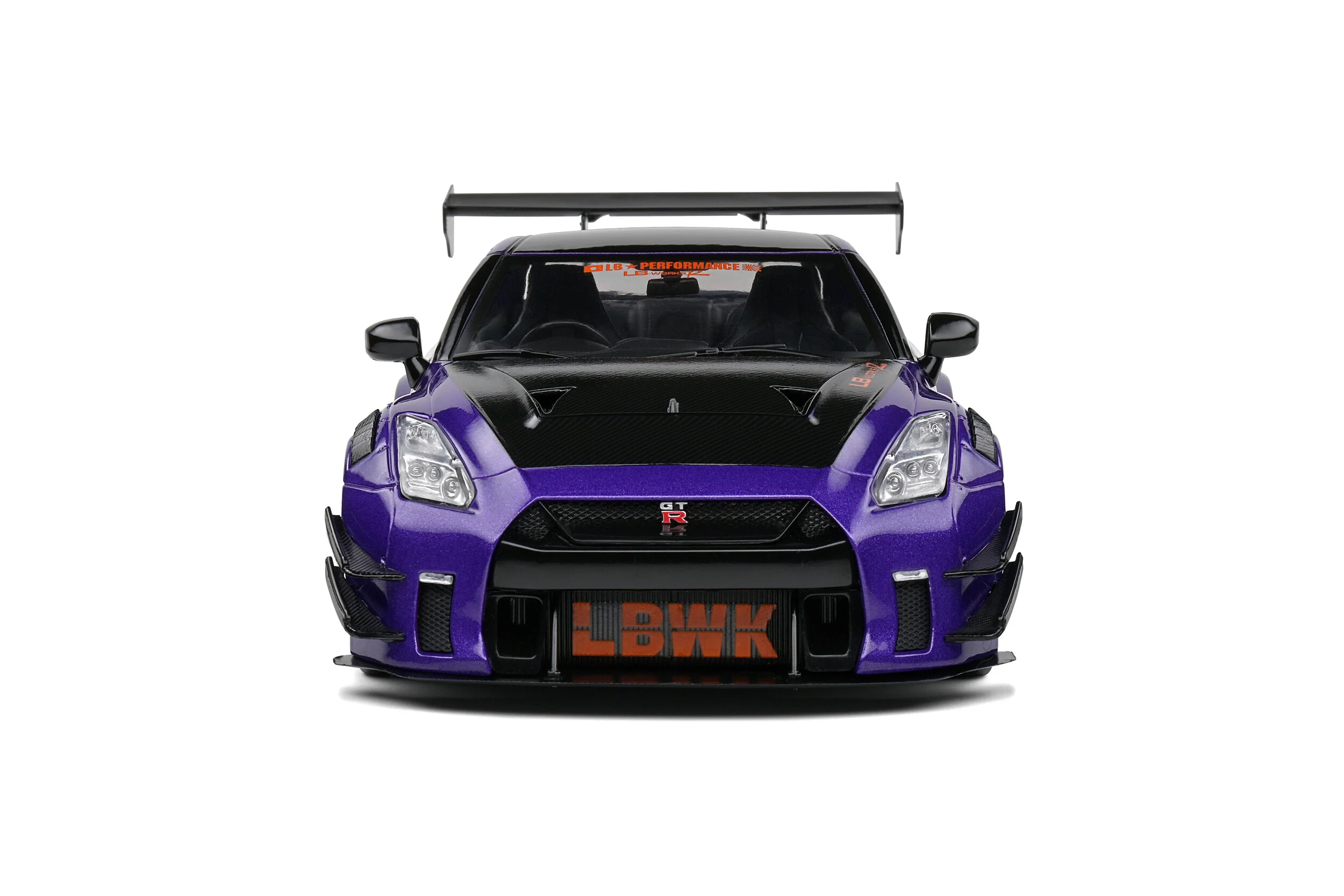 Solido 2022 Nissan GT-R (R35) W/ Liberty Walk Body Kit 2.0 Purple 1:18 - Image 6