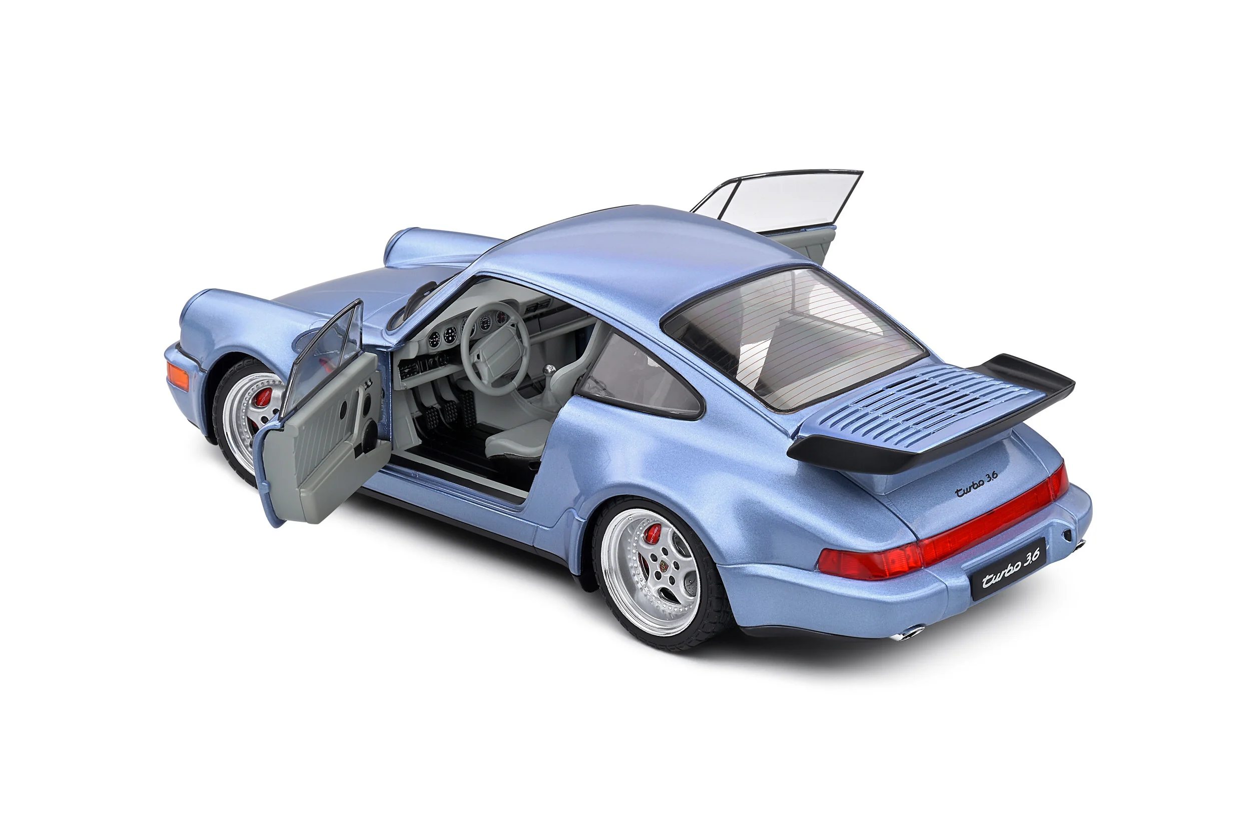 Solido 1990 Porsche 911 (964) Turbo Horizon Blue Metallic 1:18 - Image 7