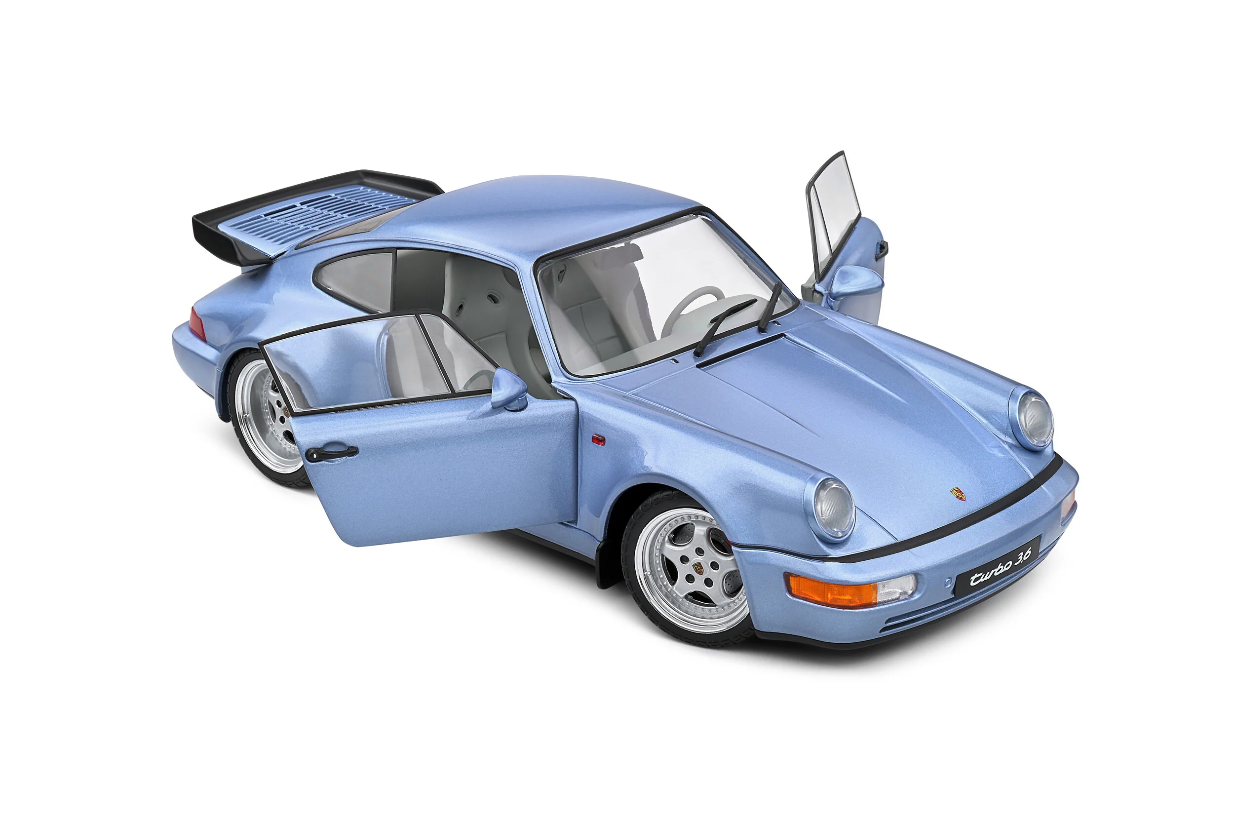 Solido 1990 Porsche 911 (964) Turbo Horizon Blue Metallic 1:18 - Image 8