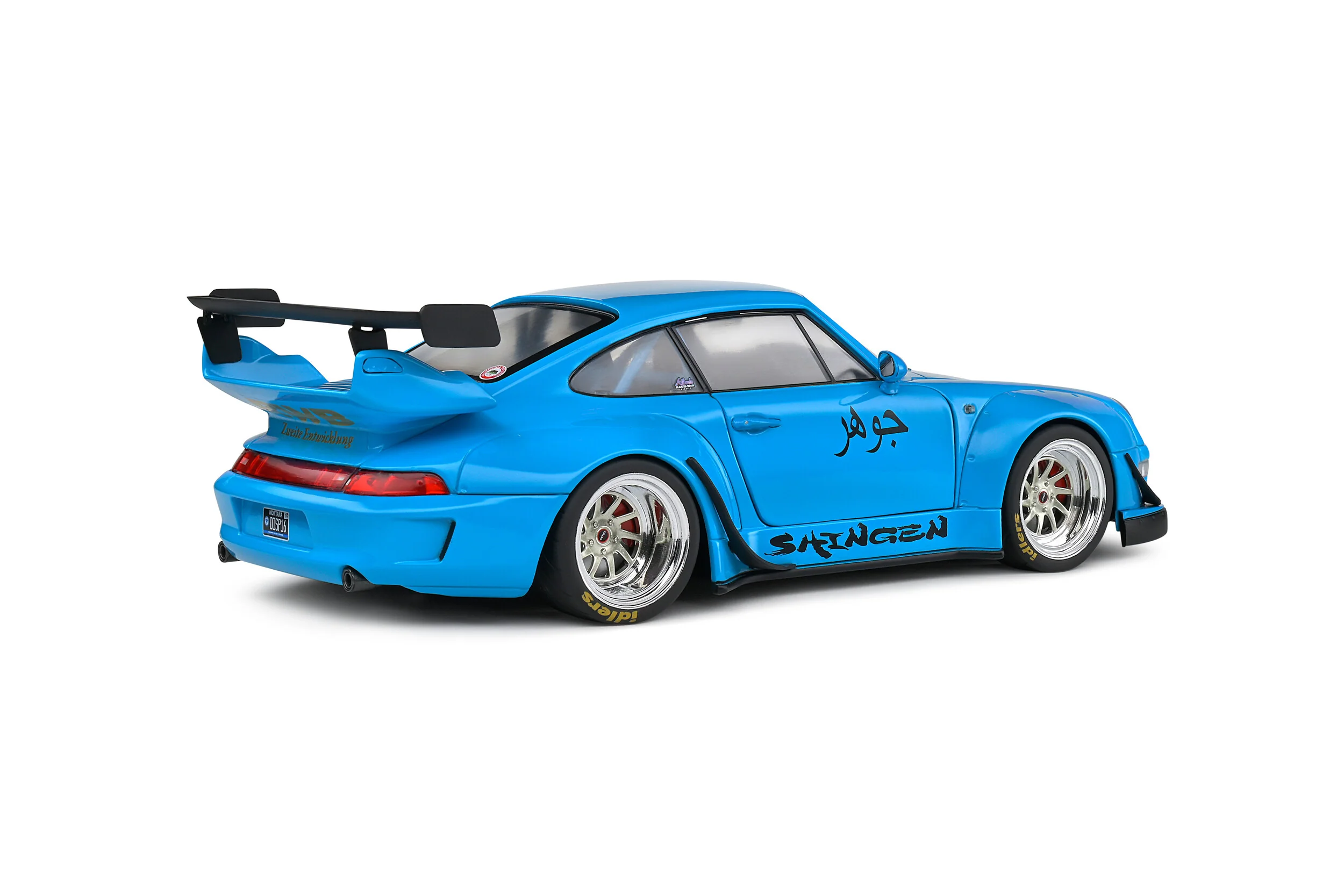 Solido 2018 Porsche 993 RWB Bodykit Shingen Blue 1:18 - Image 4