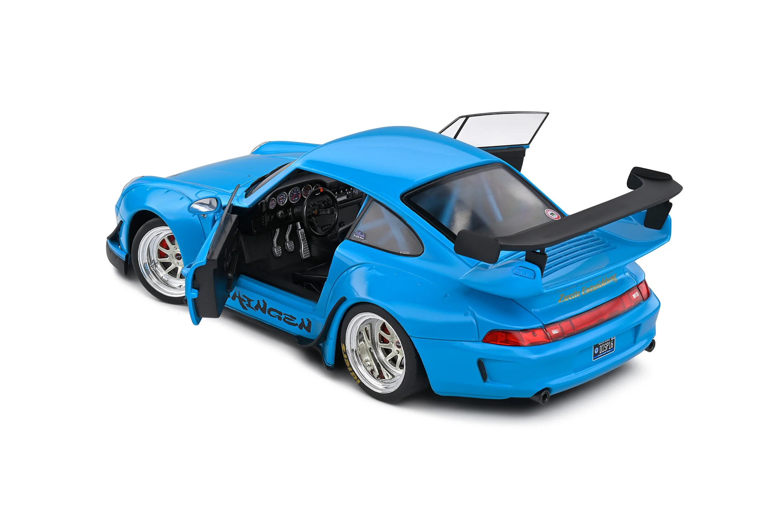 Solido 2018 Porsche 993 RWB Bodykit Shingen Blue 1:18 - Image 7
