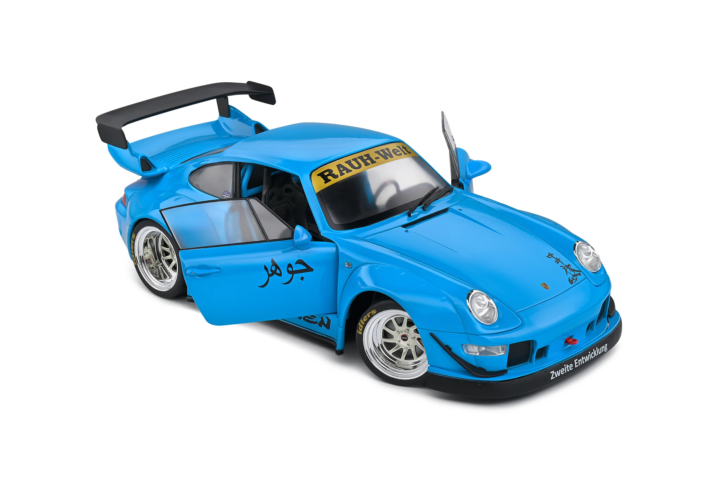 Solido 2018 Porsche 993 RWB Bodykit Shingen Blue 1:18 - Image 8