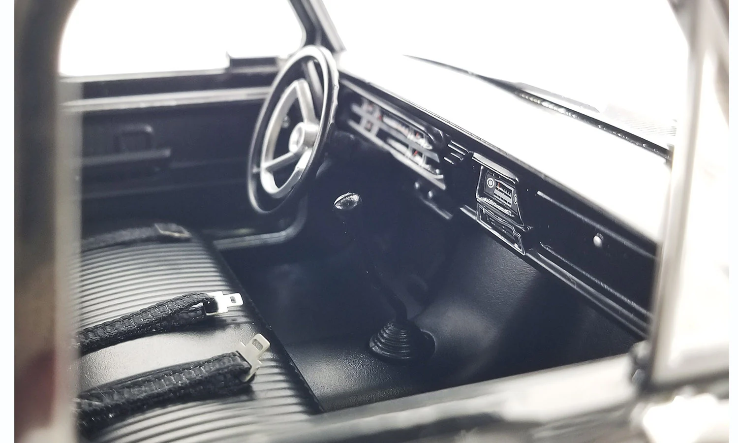 Acme 1970 Ford F-350 Ramp Truck Rick and Holman Bat Truck Black 1:18 - Image 3