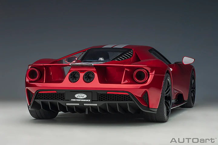 AUTOart 2017 Ford GT Red w/ Silver Stripes 1:12 - Image 16