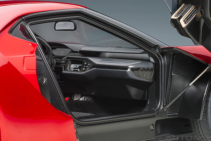 AUTOart 2017 Ford GT Red w/ Silver Stripes 1:12 - Image 7