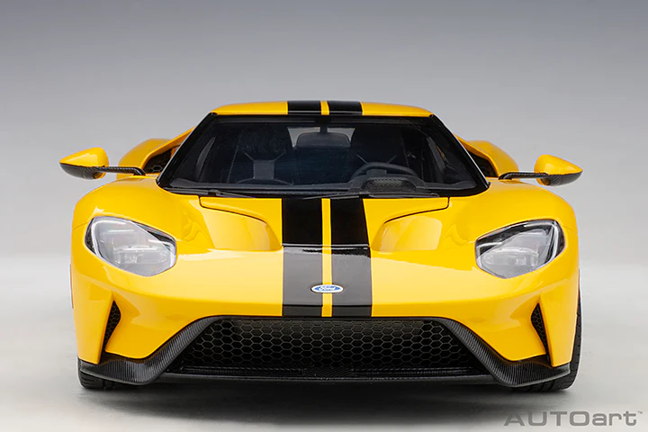 AUTOart 2017 Ford GT Triple Yellow w/ Black Stripes 1:18 - Image 5