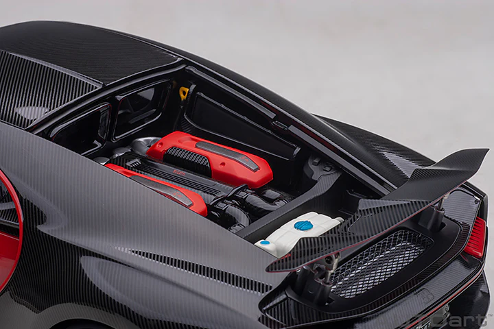 AUTOart 2019 Bugatti Chiron Sport Italian Red w/ Carbon Fiber 1:18 - Image 10