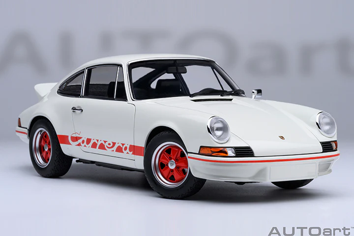 AUTOart Porsche 911 Carrera 2.7 RS Grand Prix White w/ Red Deco and Wheels 1:18 - Image 18