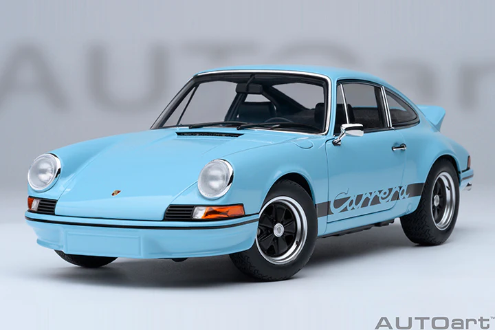 AUTOart Porsche 911 Carrera 2.7 RS Gulf Blue w/ Black Deco and Wheels 1:18 - Image 10