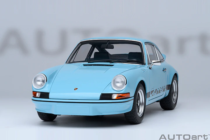 AUTOart Porsche 911 Carrera 2.7 RS Gulf Blue w/ Black Deco and Wheels 1:18 - Image 11