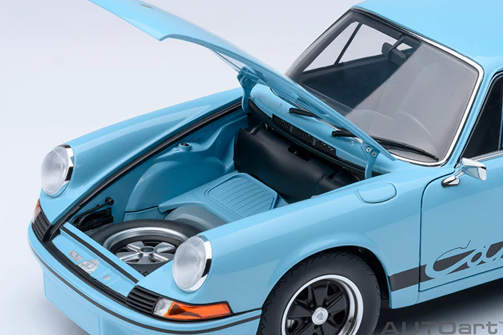 AUTOart Porsche 911 Carrera 2.7 RS Gulf Blue w/ Black Deco and Wheels 1:18 - Image 16