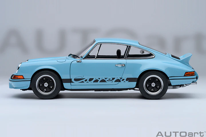 AUTOart Porsche 911 Carrera 2.7 RS Gulf Blue w/ Black Deco and Wheels 1:18 - Image 3