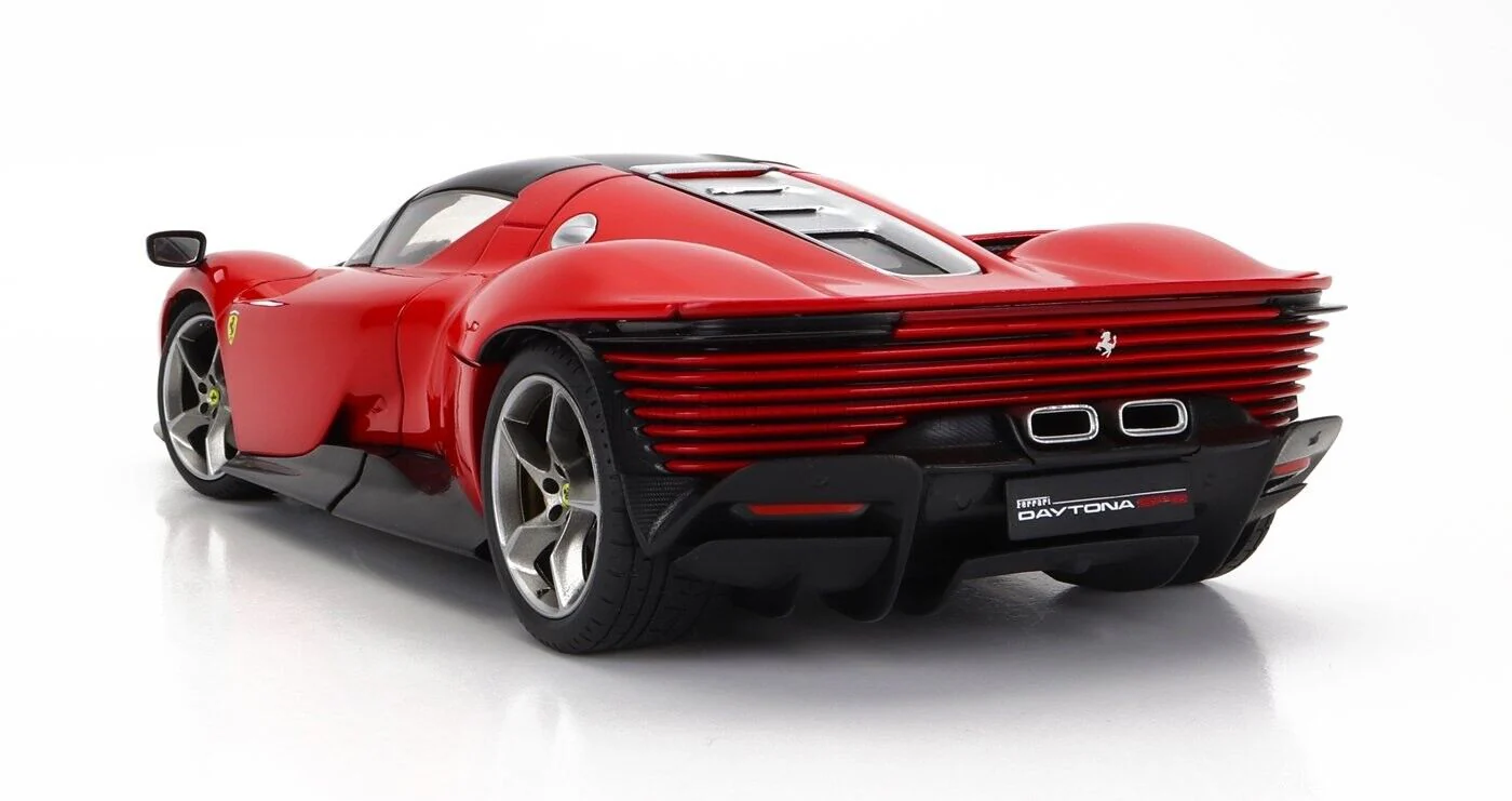Bburago 2022 Ferrari Daytona SP3 Closed (Removable) Roof Rossa Corsa Ferrari Red 1:18 - Image 10