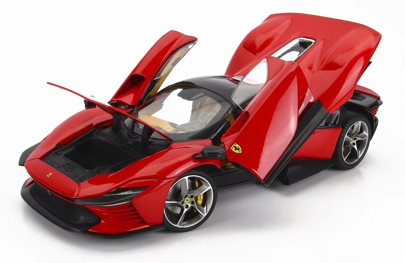 Bburago 2022 Ferrari Daytona SP3 Closed (Removable) Roof Rossa Corsa Ferrari Red 1:18 - Image 11