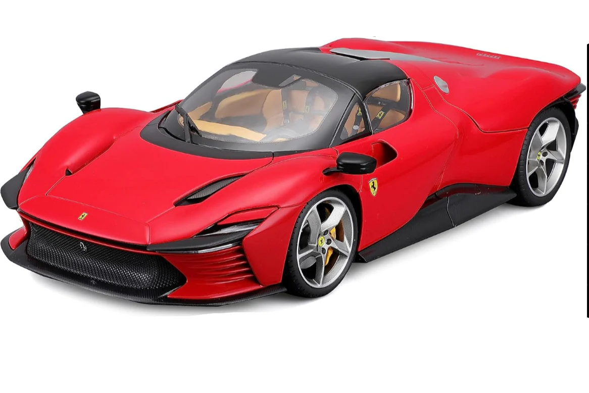 Bburago 2022 Ferrari Daytona SP3 Closed (Removable) Roof Rossa Corsa Ferrari Red 1:18 - Image 3