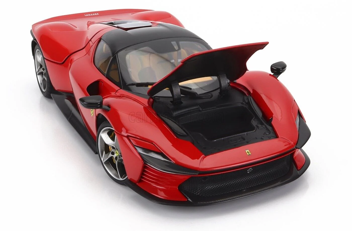 Bburago 2022 Ferrari Daytona SP3 Closed (Removable) Roof Rossa Corsa Ferrari Red 1:18 - Image 6