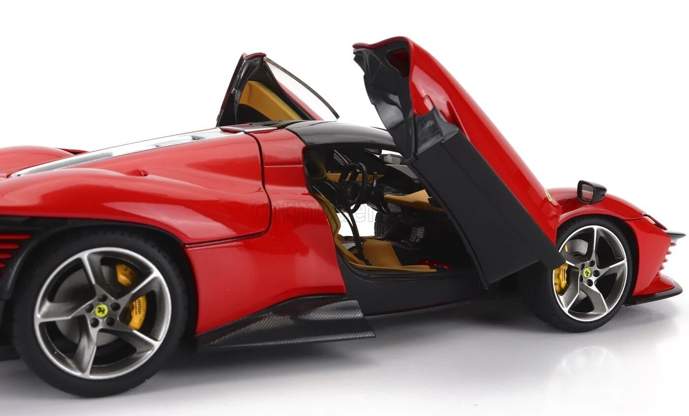 Bburago 2022 Ferrari Daytona SP3 Closed (Removable) Roof Rossa Corsa Ferrari Red 1:18 - Image 7