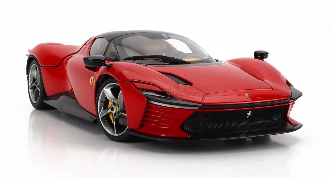 Bburago 2022 Ferrari Daytona SP3 Closed (Removable) Roof Rossa Corsa Ferrari Red 1:18 - Image 9