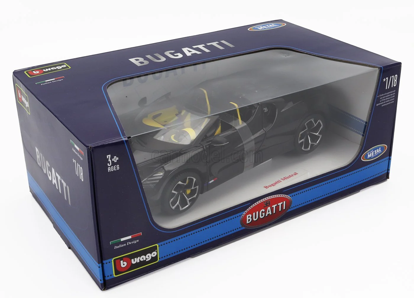 Bburago 2023 Bugatti W16 Mistral Black 1:18 - Image 11