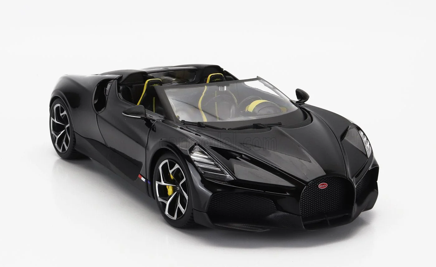 Bburago 2023 Bugatti W16 Mistral Black 1:18 - Image 4