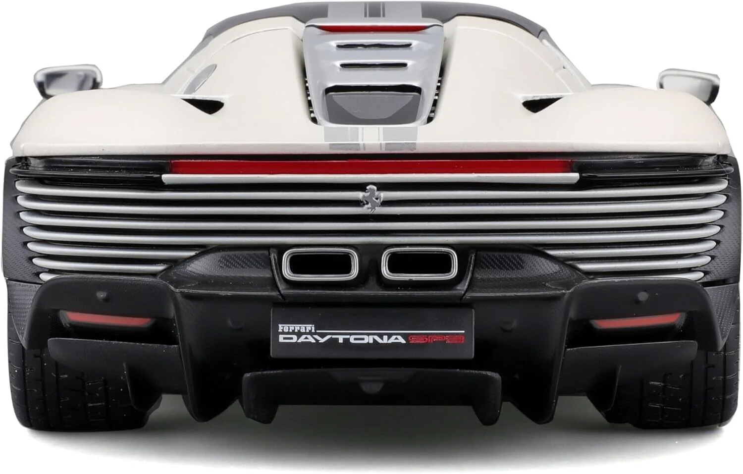 Bburago 2022 Ferrari Daytona SP3 White w/ Black Accents 1:18 - Image 3
