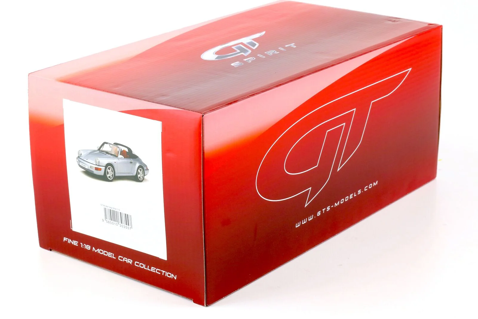 GT Spirit 1990 Porsche 911 Carrera 4 Targa (964) Polar Silver Metallic 1:18 - Image 4