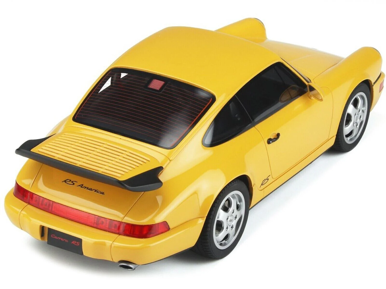 GT Spirit 1993 Porsche 911 Carrera (964) RS America Yellow 1:18 Resin - Image 5