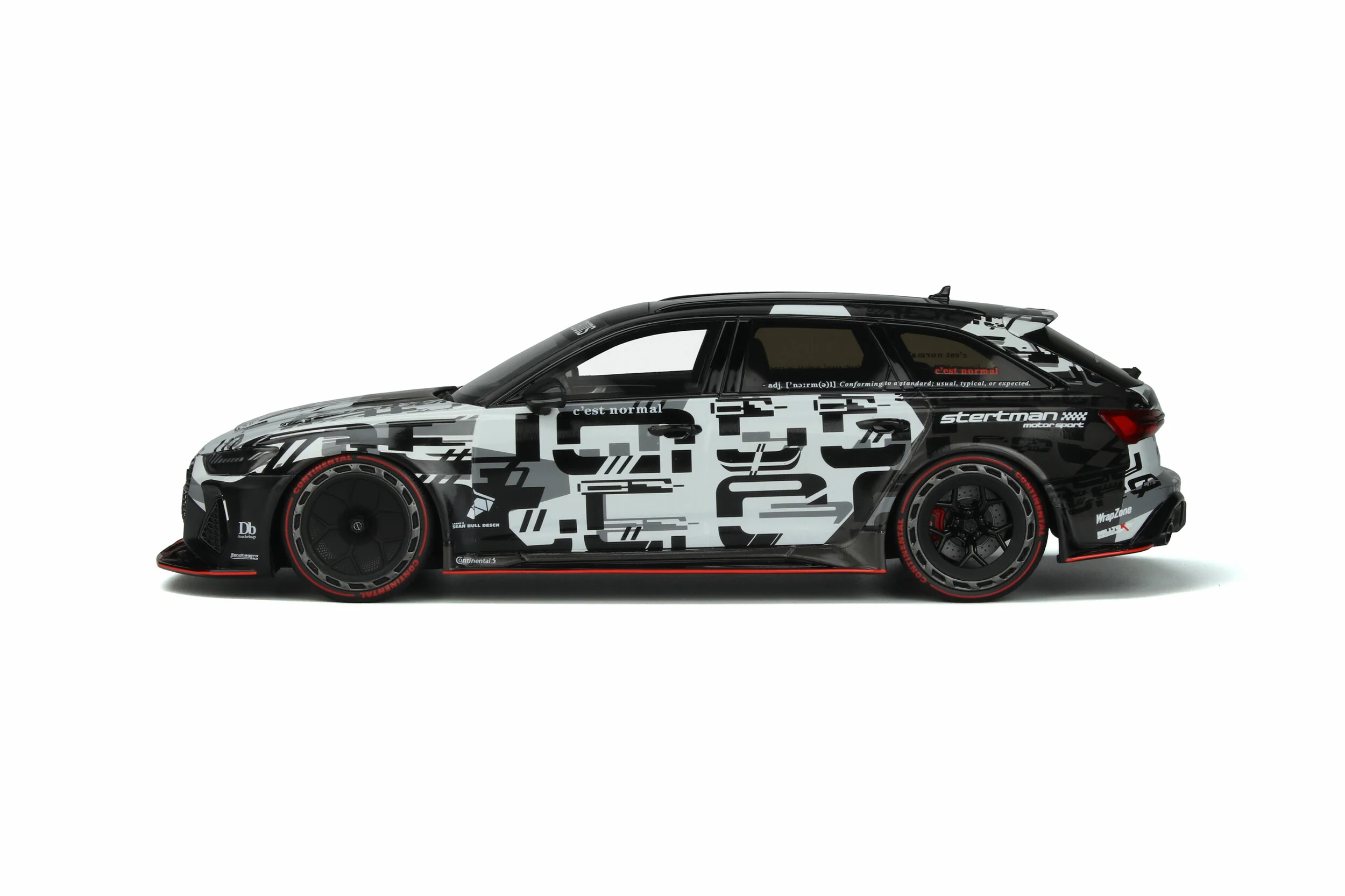 GT Spirit 2020 Audi RS6 Avant C8 Jon Olsson's Leon Black & White Camo 1:18 Resin - Image 3