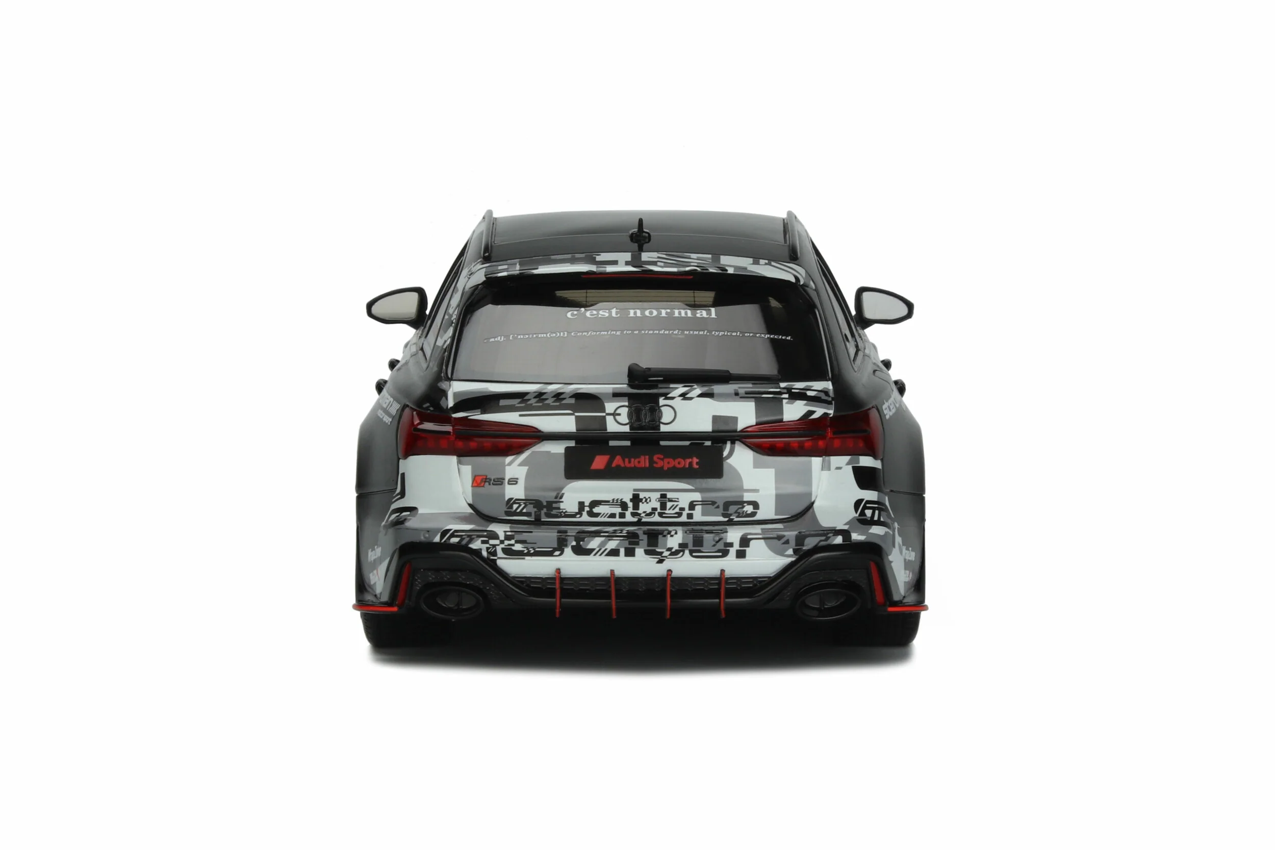 GT Spirit 2020 Audi RS6 Avant C8 Jon Olsson's Leon Black & White Camo 1:18 Resin - Image 5