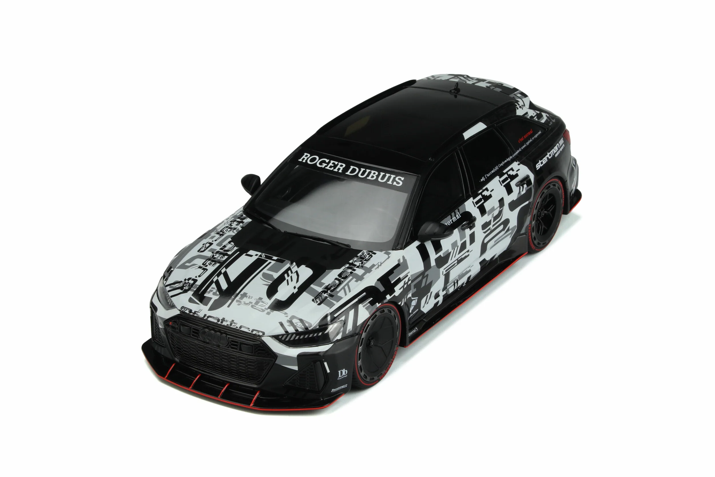 GT Spirit 2020 Audi RS6 Avant C8 Jon Olsson's Leon Black & White Camo 1:18 Resin - Image 6