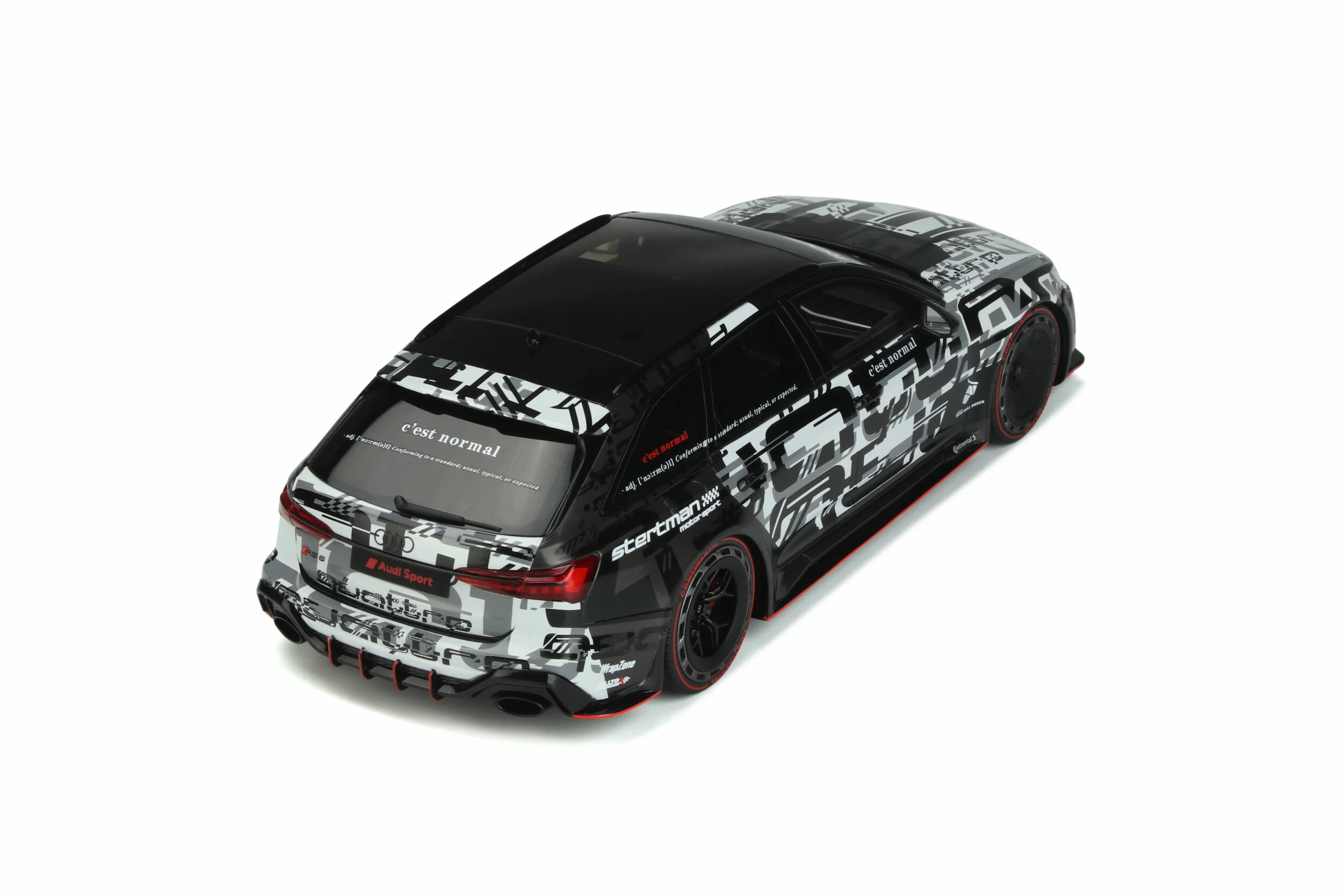 GT Spirit 2020 Audi RS6 Avant C8 Jon Olsson's Leon Black & White Camo 1:18 Resin - Image 7