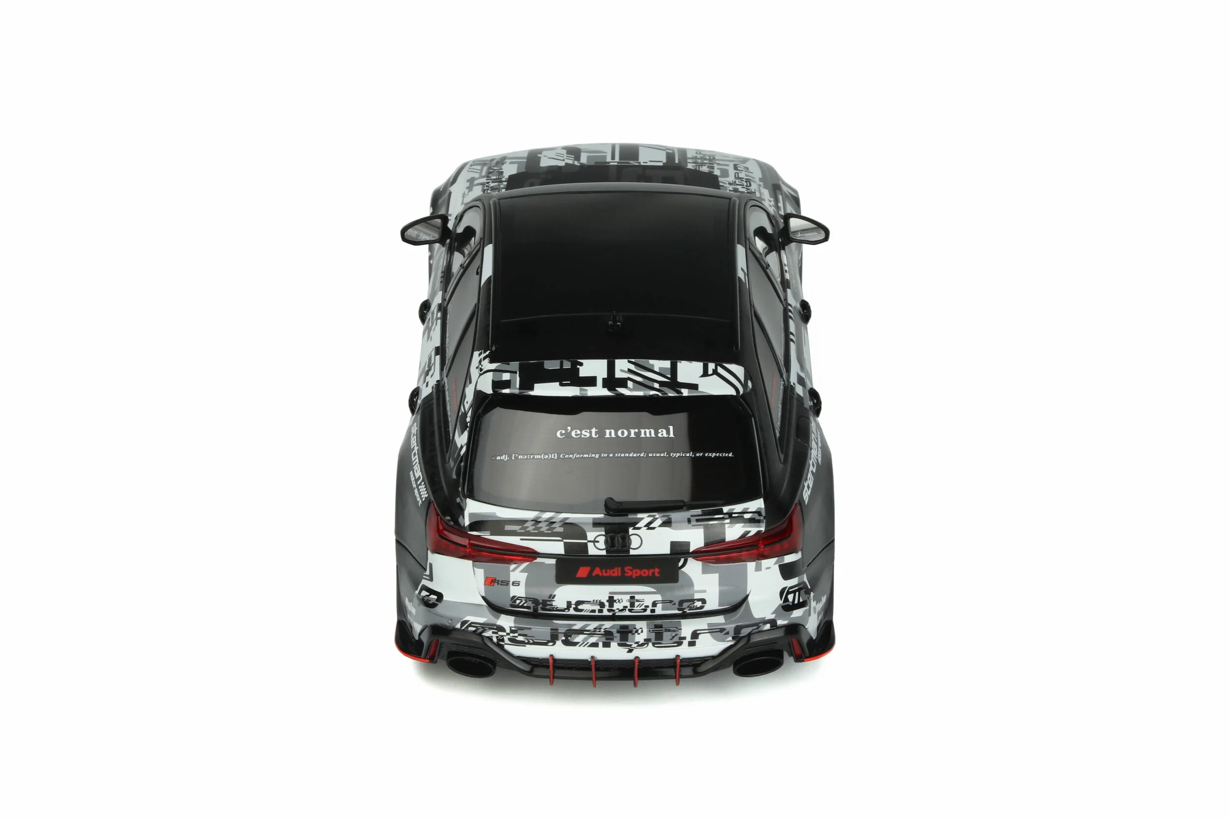 GT Spirit 2020 Audi RS6 Avant C8 Jon Olsson's Leon Black & White Camo 1:18 Resin - Image 9
