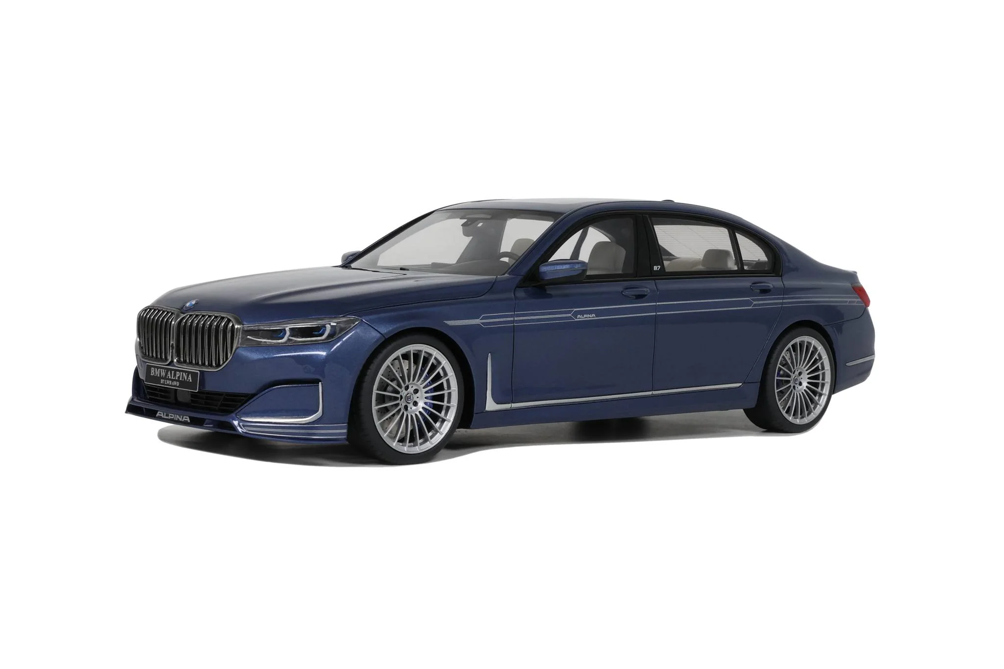 GT Spirit 2022 Alpina B7 Sedan 7 Series Blue 1:18 - Image 5