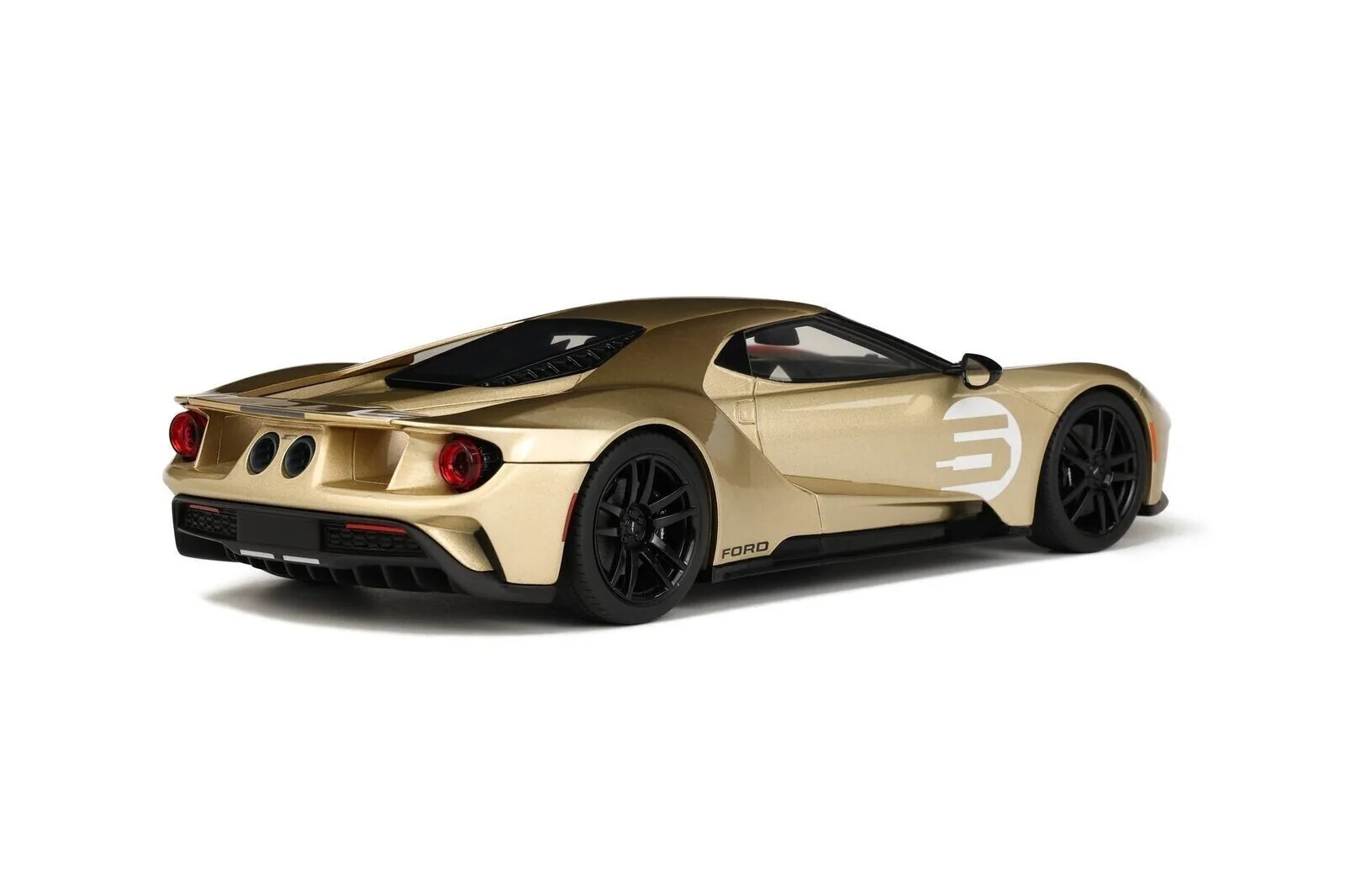 GT Spirit 2022 Ford GT Heritage Edition No 5 Holman Moody Gold 1:18 RESIN - Image 3