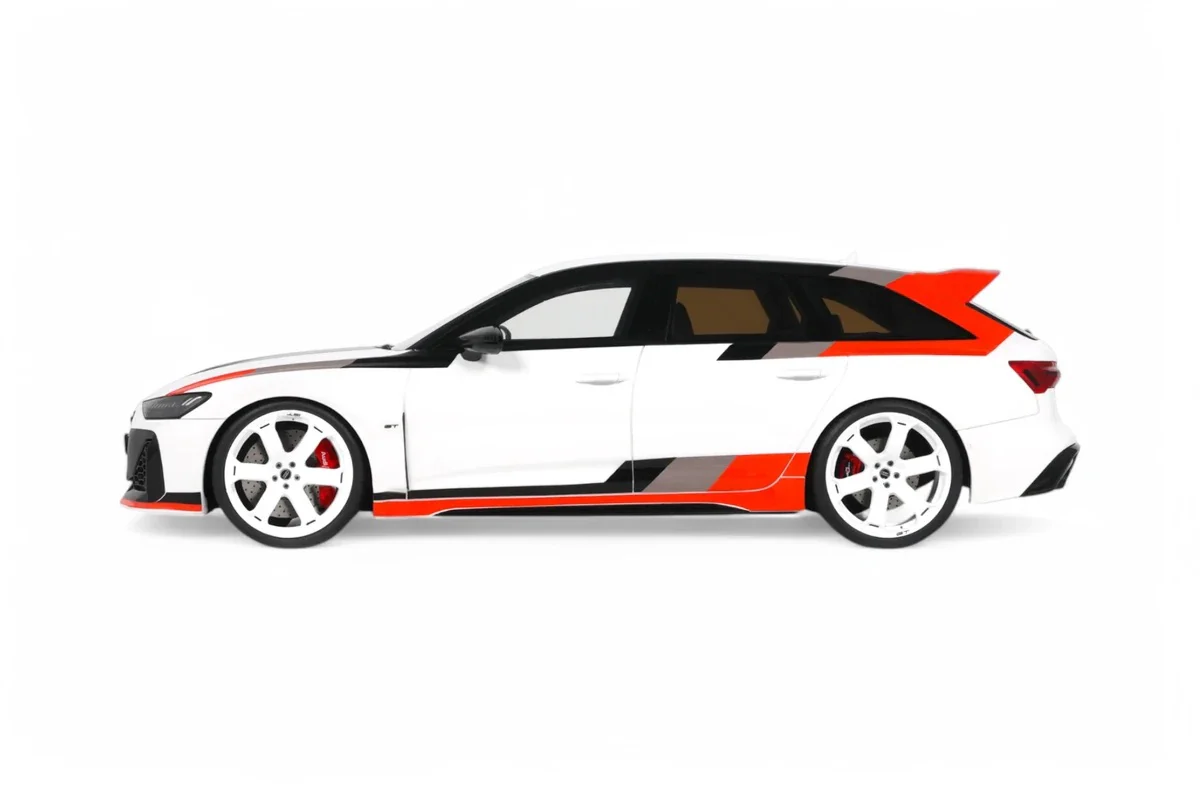 GT Spirit 2024 Audi RS6 Avant GT C8 Arkona White w/ Audisport Livery 1:18 - Image 3