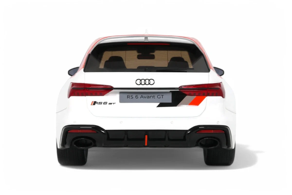 GT Spirit 2024 Audi RS6 Avant GT C8 Arkona White w/ Audisport Livery 1:18 - Image 5