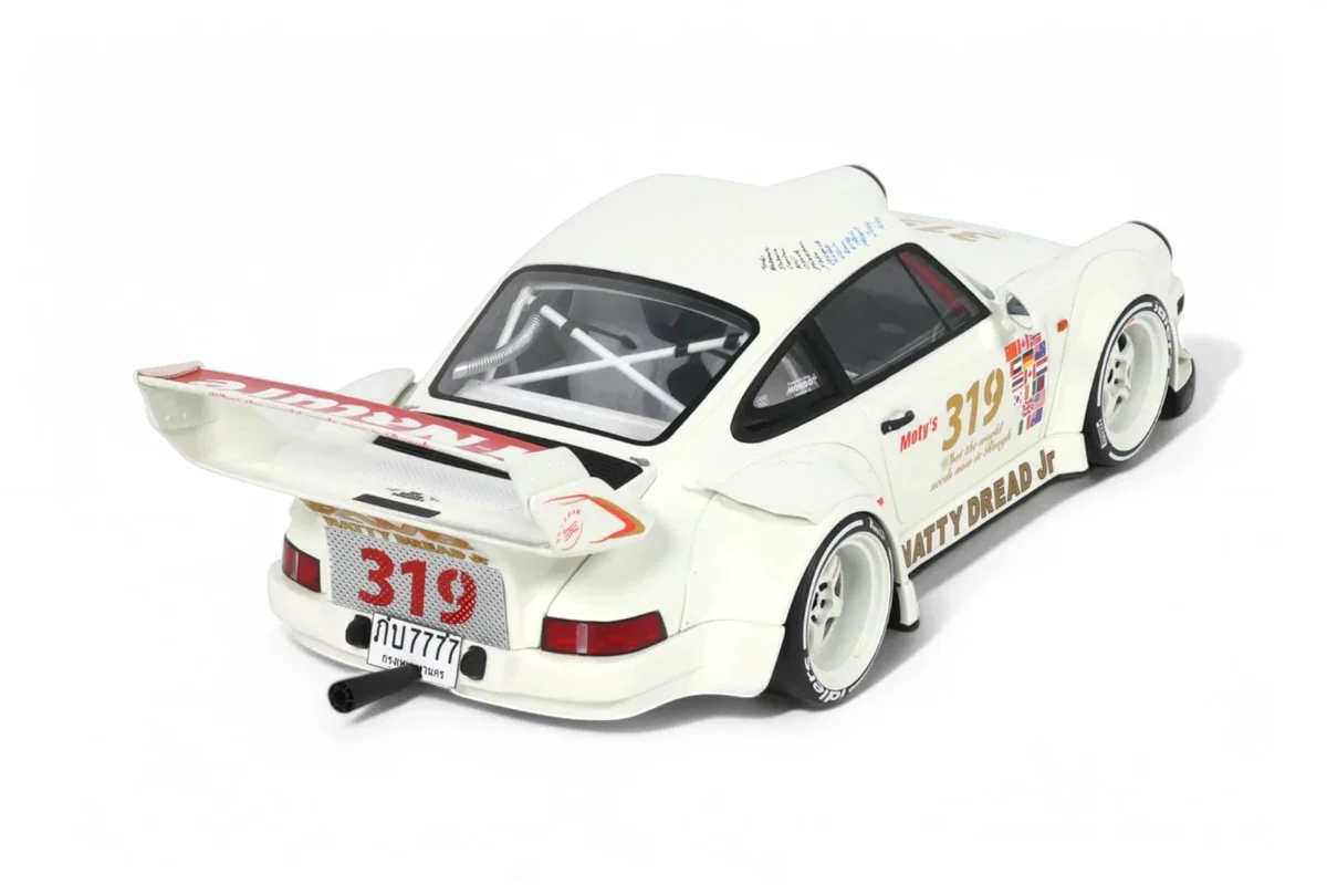 GT Spirit 2024 Porsche 911 964 RWB Natty Dread Jr White 1:18 - Image 11