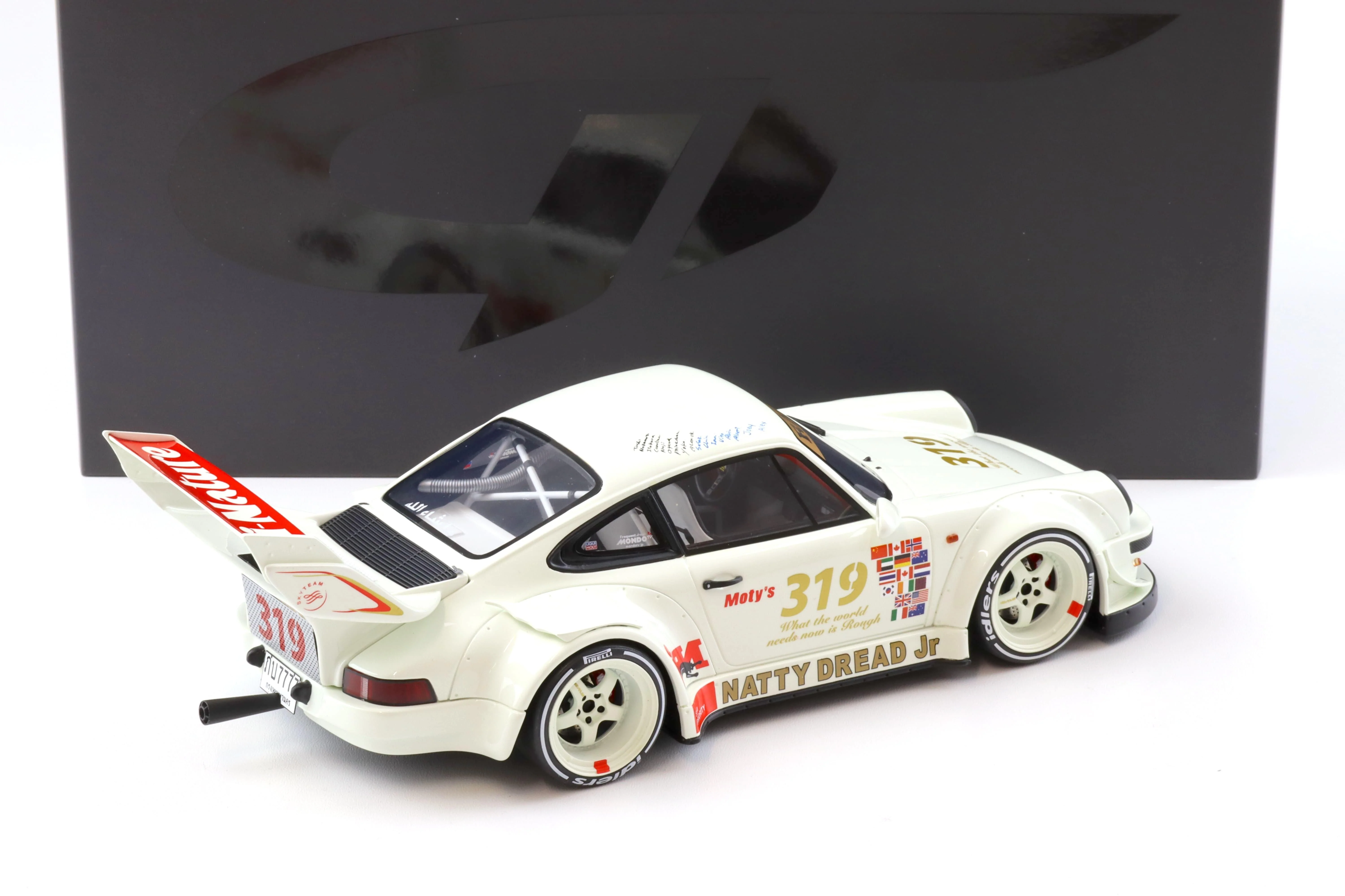 GT Spirit 2024 Porsche 911 964 RWB Natty Dread Jr White 1:18 - Image 3