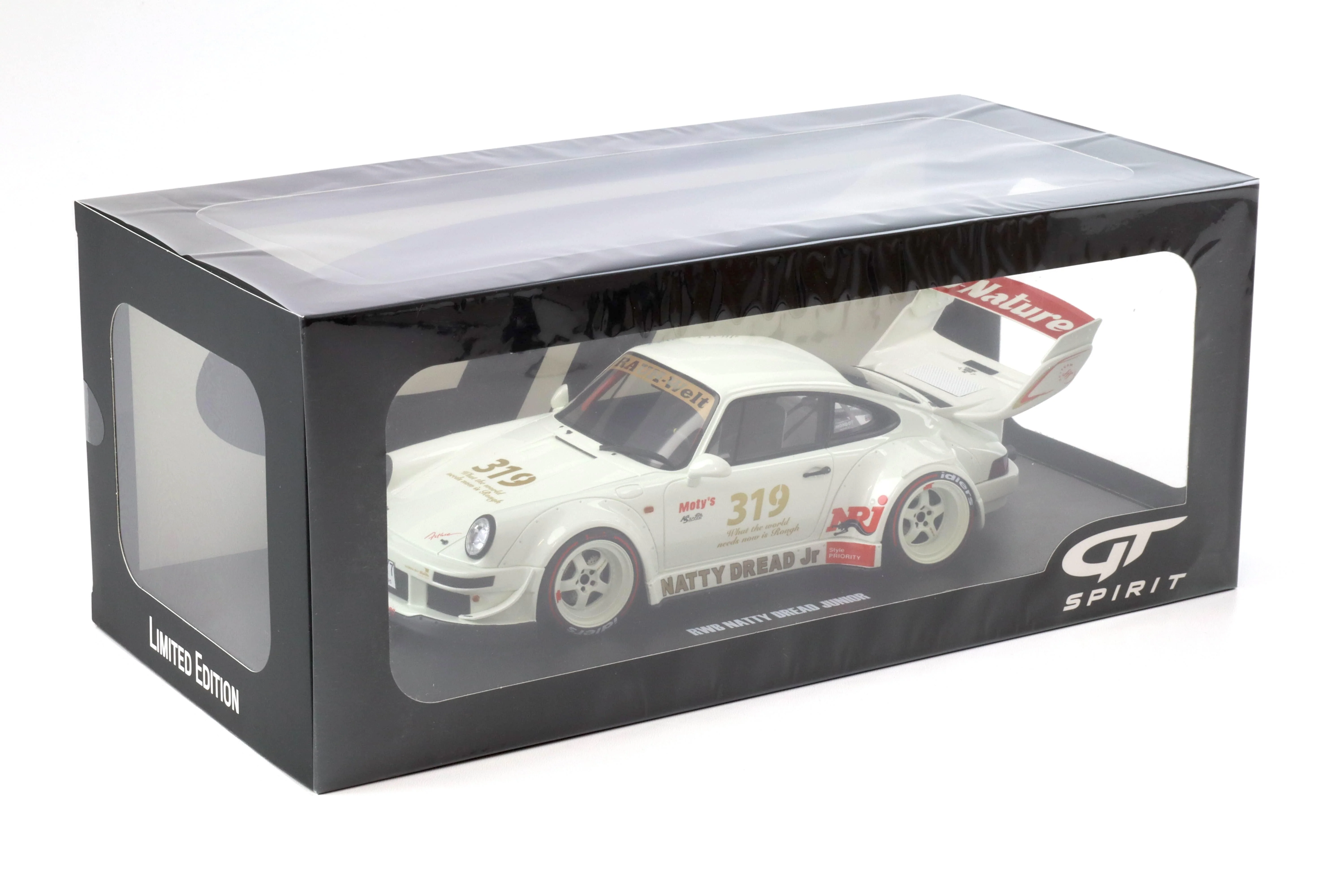 GT Spirit 2024 Porsche 911 964 RWB Natty Dread Jr White 1:18 - Image 4