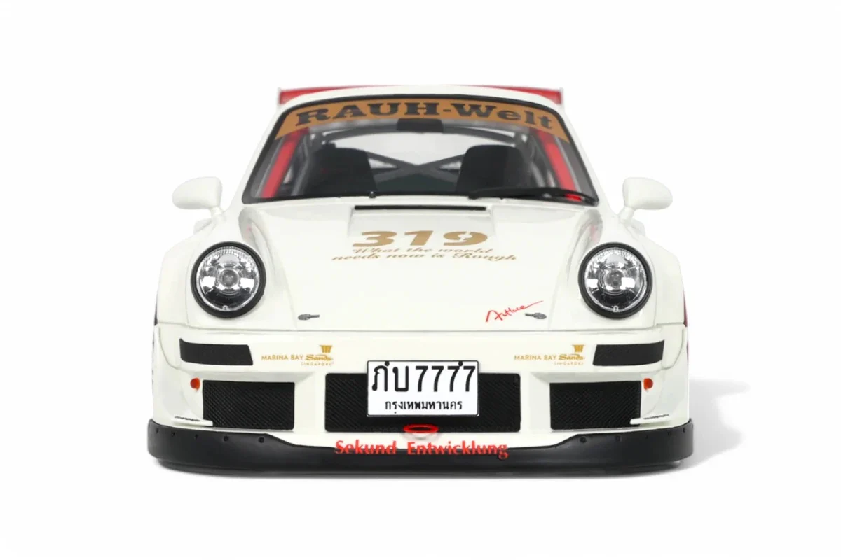 GT Spirit 2024 Porsche 911 964 RWB Natty Dread Jr White 1:18 - Image 8