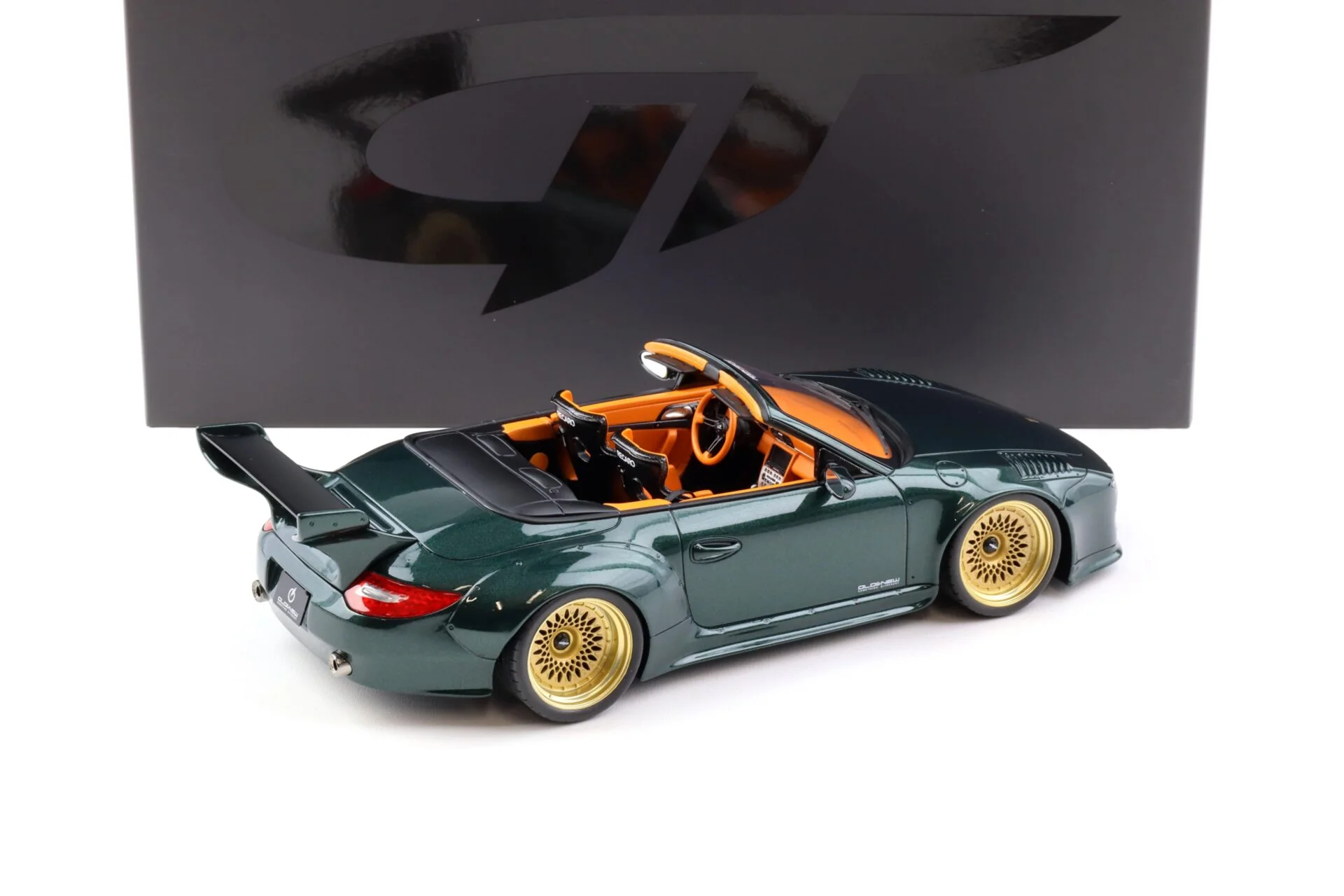 GT Spirit 2024 Porsche 911 997.2 Carbriolet Old & New Tokyo Auto Salon Dark Green - Image 3