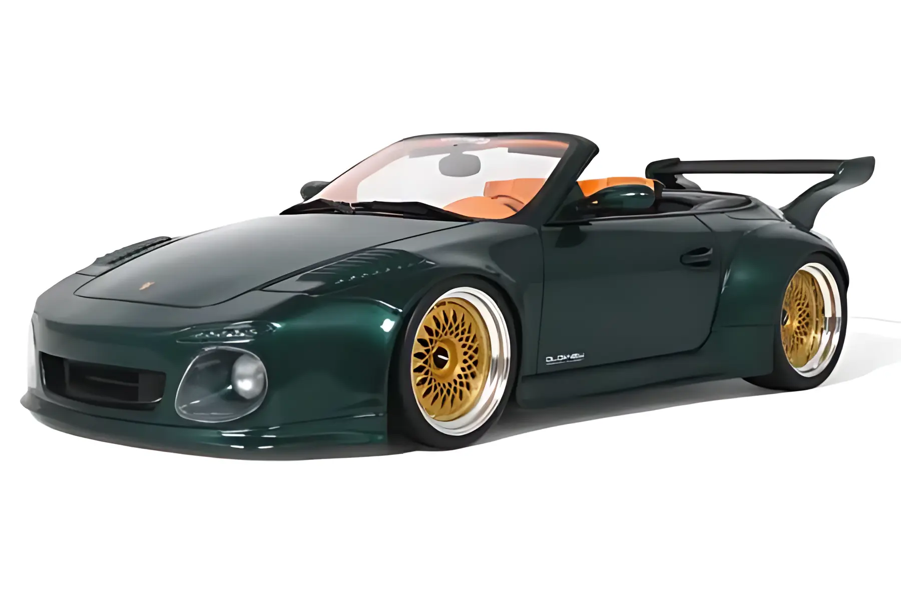 GT Spirit 2024 Porsche 911 997.2 Carbriolet Old & New Tokyo Auto Salon Dark Green - Image 5