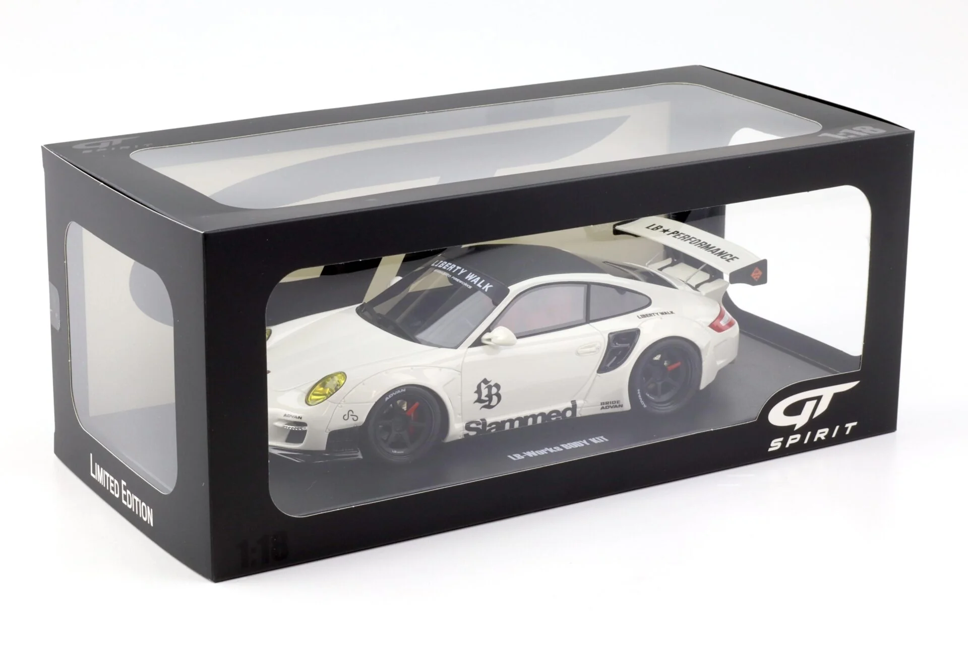 GT Spirit 2024 Porsche 911 997 Turbo LB Works White 1:18 - Image 4