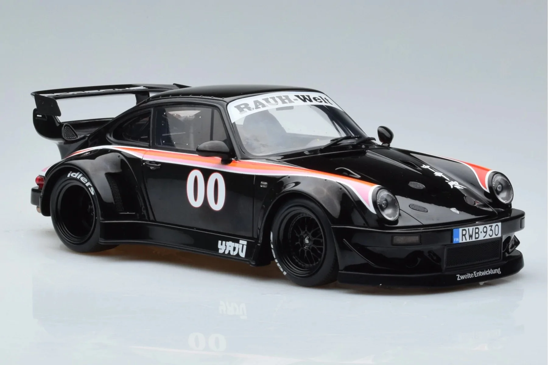 GT Spirit 1973 Porsche 911 930 RWB Yaju Black 1:18 Resin - Image 4
