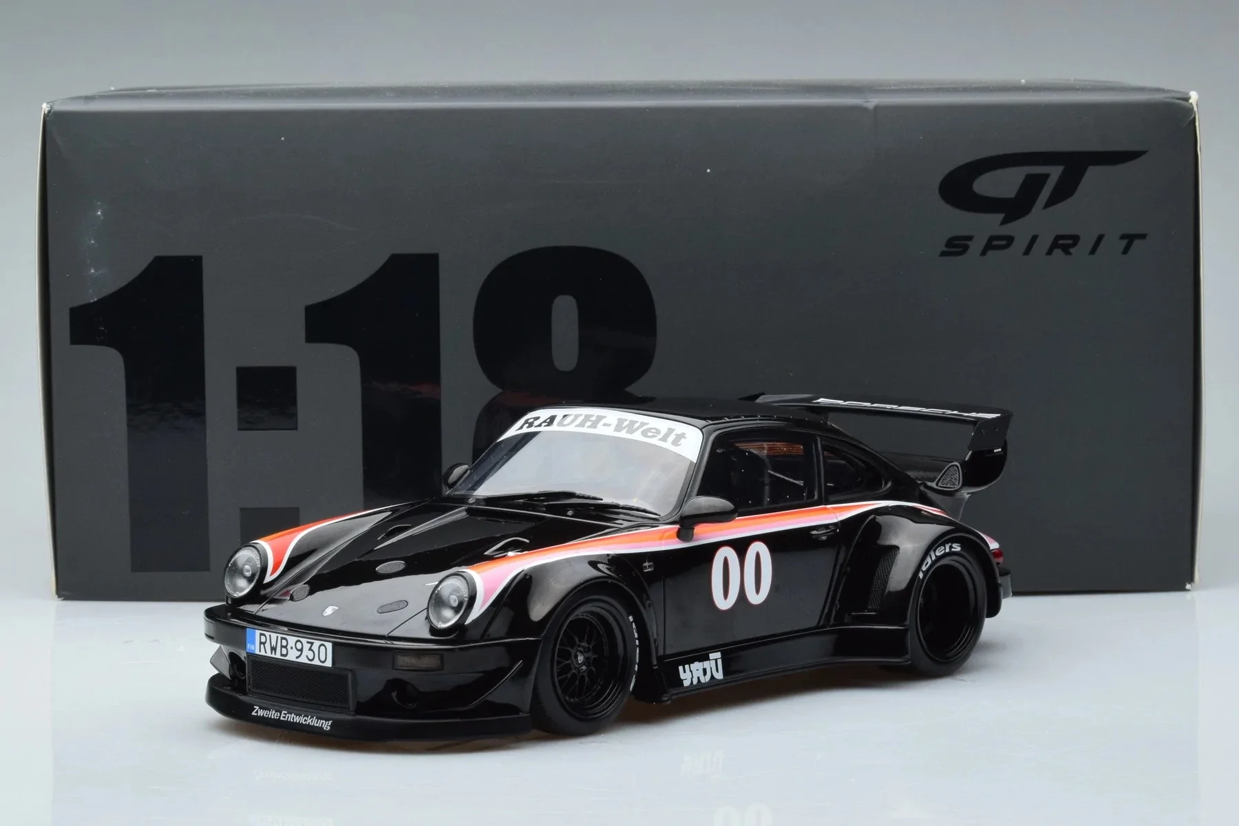 GT Spirit 1973 Porsche 911 930 RWB Yaju Black 1:18 Resin - Image 6
