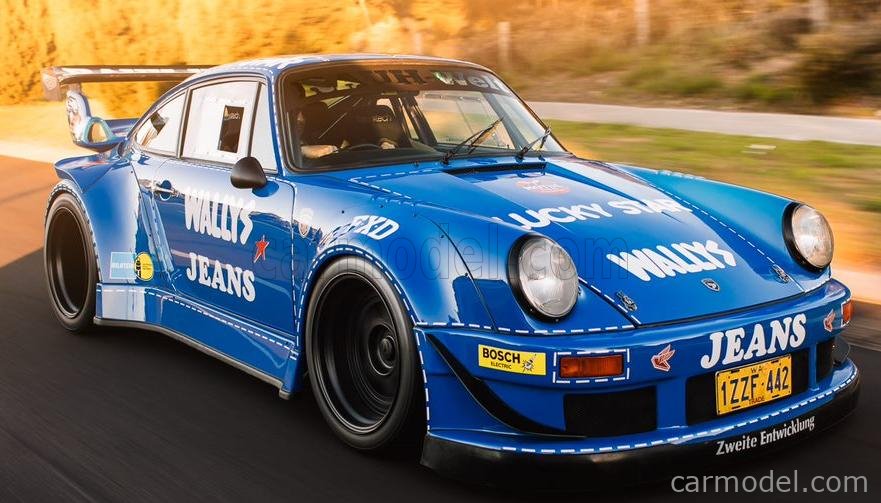 GT Spirit Porsche 911 964 RWB Osho Arrow Blue Jeans Rally Blue 1:18 Resin - Image 7