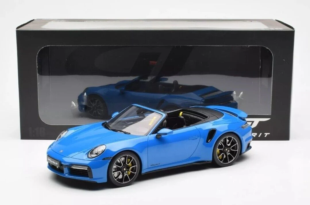 GT Spirit Porsche 911 992 Turbo S Cabriolet Shark Blue 1:18 Resin - Image 7
