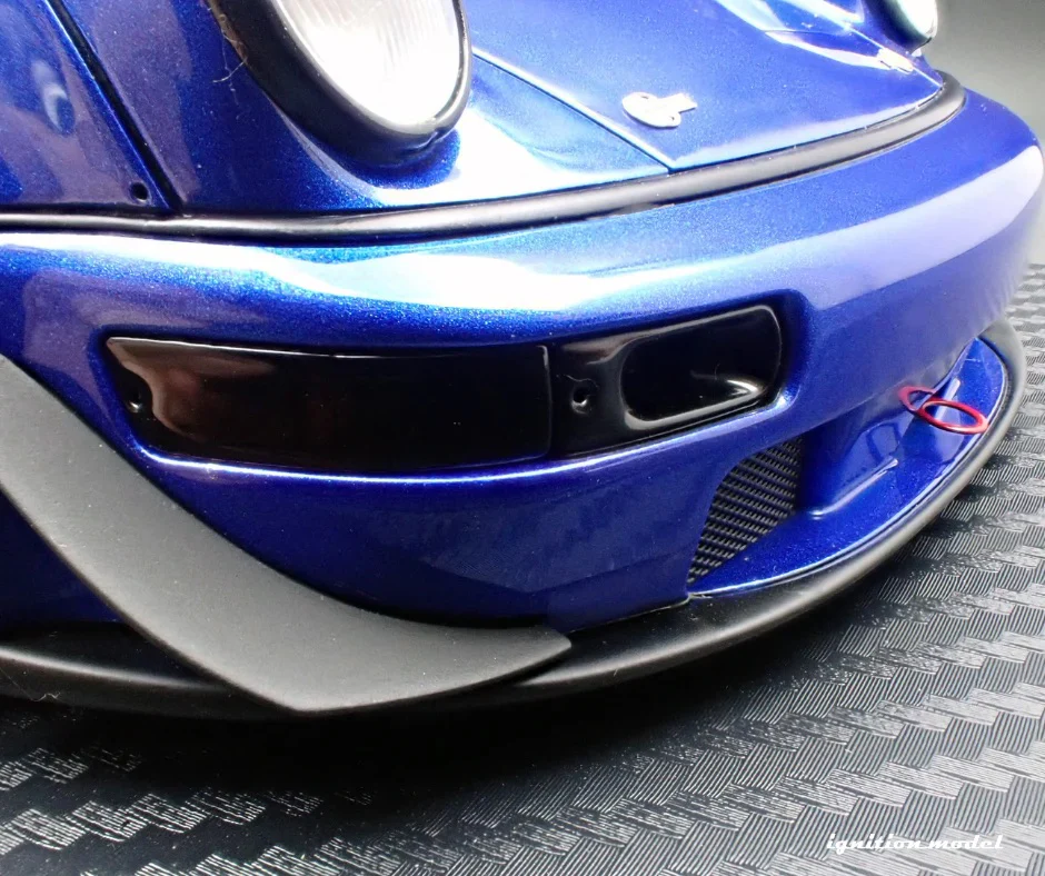 Ignition-Model Porsche 911 964 RWB w/ Whale Tail, Blue Metallic w/ Black Work Wheels 1:18 - Image 12