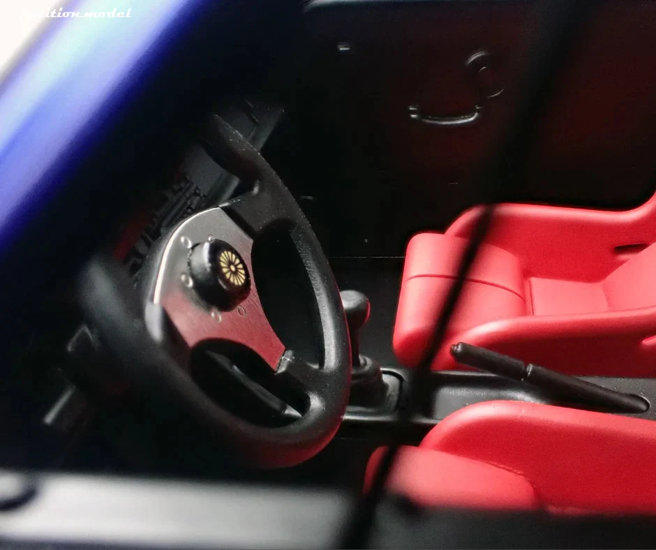 Ignition-Model Porsche 911 964 RWB w/ Whale Tail, Blue Metallic w/ Black Work Wheels 1:18 - Image 8