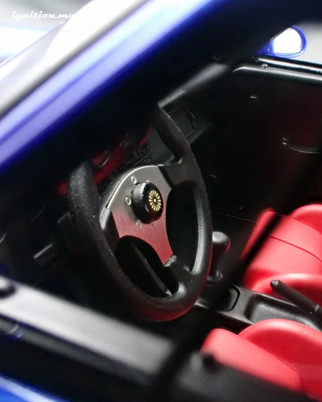 Ignition-Model Porsche 911 964 RWB w/ Whale Tail, Blue Metallic w/ Black Work Wheels 1:18 - Image 9